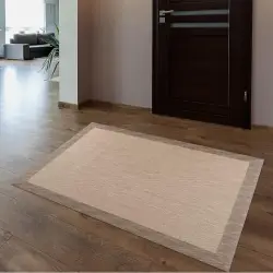 Tapete de vinil trançado antiderrapante lavável de alta qualidade Resistente a tapetes para sala de estar Cozinha Casa de banho 