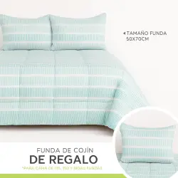 CAPA DE EDREDÃO REVERSÍVEL COM ESTAMPADO NAPOLI