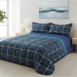 CAPA DE EDREDÃO REVERSÍVEL COM ESTAMPADO DA MARINHA