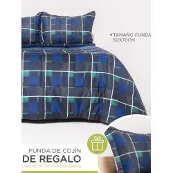 CAPA DE EDREDÃO REVERSÍVEL COM ESTAMPADO DA MARINHA