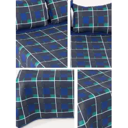 COLCHA BOUTI REVERSÍVEL AZUL-MARINHO