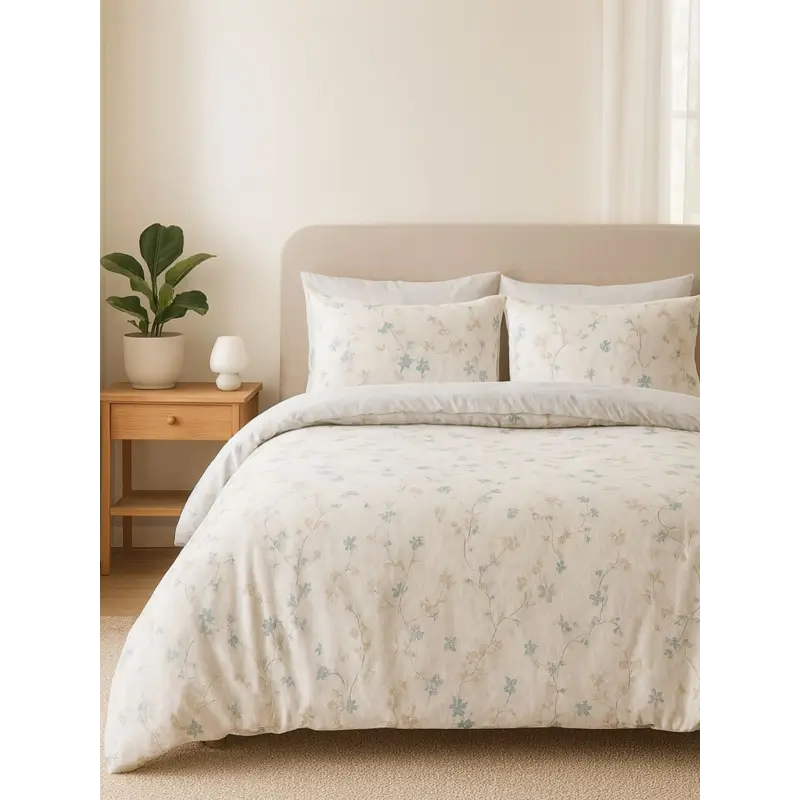 CAPA DE EDREDÃO REVERSÍVEL (2 PEÇAS) REVERSÍVEL NOHANA