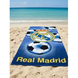 TOALHA DE PRAIA REAL MADRID ALGODÃO