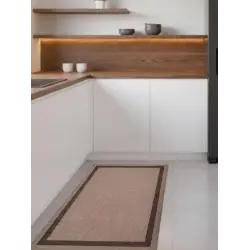 Tapete de vinil trançado antiderrapante lavável de alta qualidade Resistente a tapetes para sala de estar Cozinha Casa de banho 