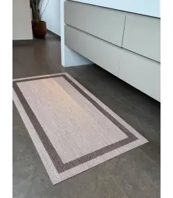 Alfombra vinilica de Tejido Trenzado de Alta Gama Lavable Antideslizante Alfombra Resistentes para Salon Cocina baño Pasillo