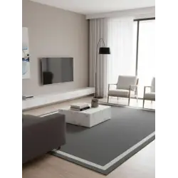 Alfombra vinilica de Tejido Trenzado de Alta Gama Lavable Antideslizante Alfombra Resistentes para Salon Cocina baño Pasillo