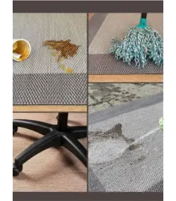 Alfombra vinilica de Tejido Trenzado de Alta Gama Lavable Antideslizante Alfombra Resistentes para Salon Cocina baño Pasillo