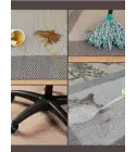 Alfombra vinilica de Tejido Trenzado de Alta Gama Lavable Antideslizante Alfombra Resistentes para Salon Cocina baño Pasillo