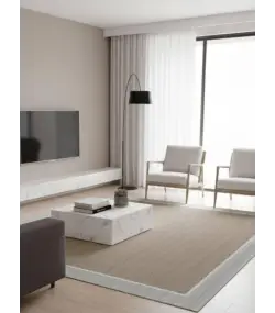 Alfombra vinilica de Tejido Trenzado de Alta Gama Lavable Antideslizante Alfombra Resistentes para Salon Cocina baño Pasillo