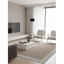 Tapete de vinil trançado antiderrapante lavável de alta qualidade Resistente a tapetes para sala de estar Cozinha Casa de banho 