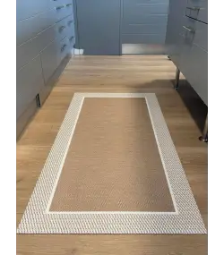 Alfombra vinilica de Tejido Trenzado de Alta Gama Lavable Antideslizante Alfombra Resistentes para Salon Cocina baño Pasillo