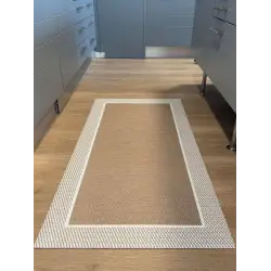 Tapete de vinil trançado antiderrapante lavável de alta qualidade Resistente a tapetes para sala de estar Cozinha Casa de banho 