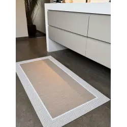 Tapete de vinil trançado antiderrapante lavável de alta qualidade Resistente a tapetes para sala de estar Cozinha Casa de banho 