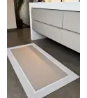 Alfombra vinilica de Tejido Trenzado de Alta Gama Lavable Antideslizante Alfombra Resistentes para Salon Cocina baño Pasillo