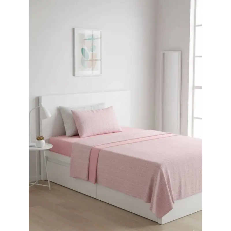 CONJUNTO DE LENÇÓIS TÉRMICOS EM ESPINHA DE PEIXE CORALINE