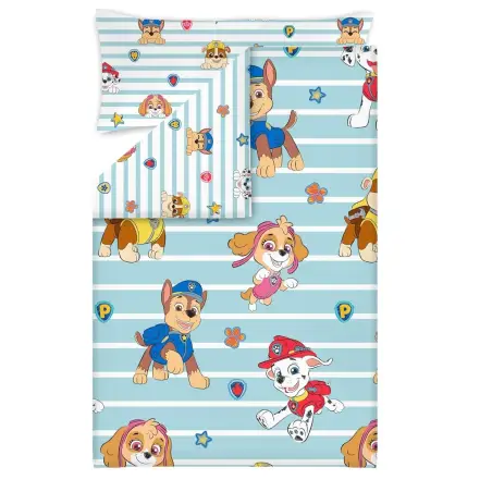 CAPA DE EDREDÃO REVERSÍVEL DA PATRULHA CANINA AZUL