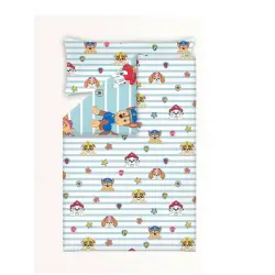 CAPA DE EDREDÃO REVERSÍVEL DA PATRULHA CANINA AZUL