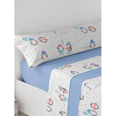 JUEGO DE SÁBANAS TÉRMICAS DE CORALINA PINGÜINOS