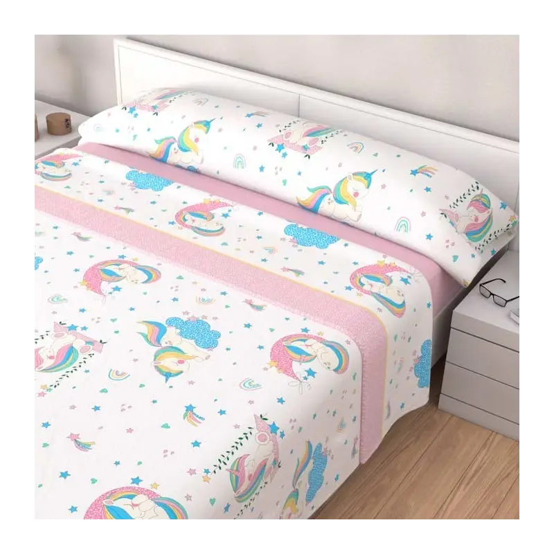 CONJUNTO DE LENÇÓIS TÉRMICOS CORALINA UNICÓRNIO