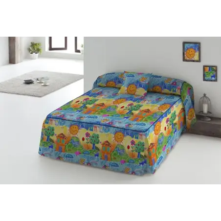 COLCHA EDREDÓN TEJIDOS EL MUNDO KRAYON