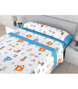 JUEGO DE SÁBANAS TEJIDOS EL MUNDO CIRCUS-54654