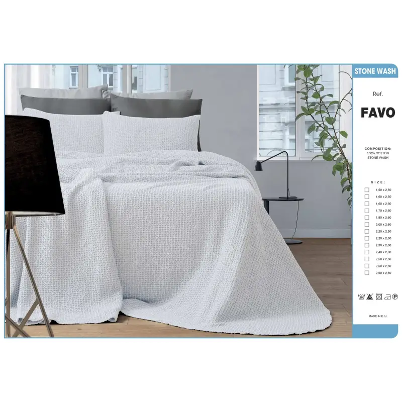 COLCHA 100% ALGODÃO FAVO