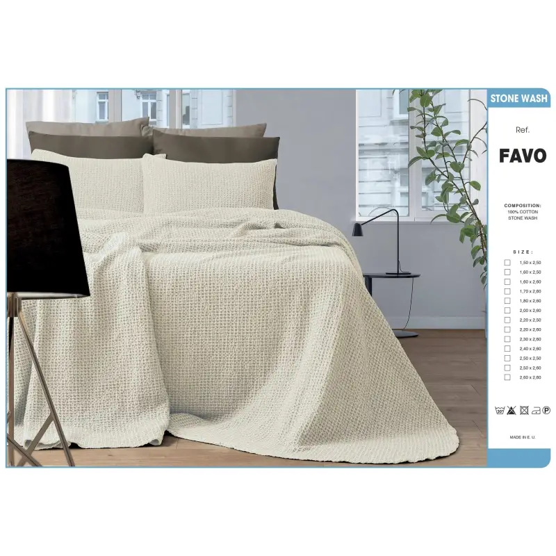 CAPA DE ALMOFADA 100% ALGODÃO FAVO