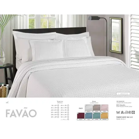 COLCHA DONATELLA FAVAO 100% ALGODÃO