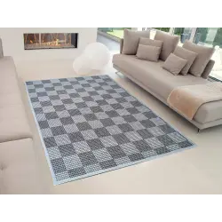 ALFOMBRA BAMBU CUADROS