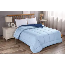 CAPA DE EDREDÃO REVERSÍVEL BICOLOR