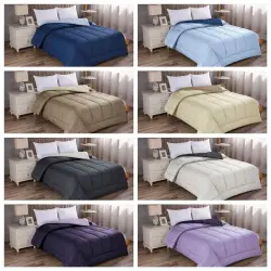 CAPA DE EDREDÃO REVERSÍVEL BICOLOR