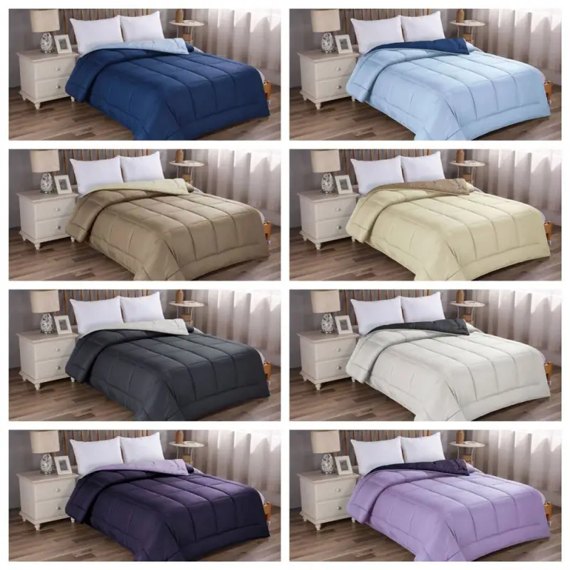 CAPA DE EDREDÃO REVERSÍVEL BICOLOR