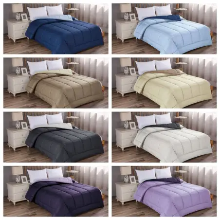 CAPA DE EDREDÃO REVERSÍVEL BICOLOR