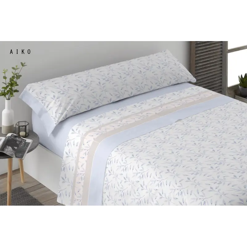 CONJUNTO DE LENÇÓIS AIKO 100% ALGODÃO