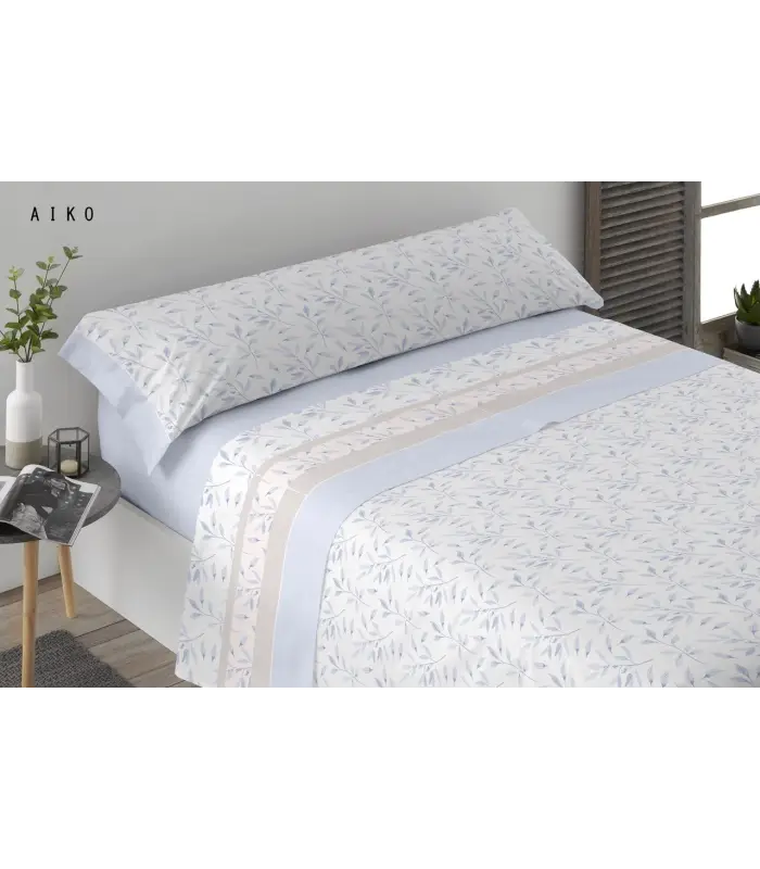 JUEGO DE SÁBANAS AIKO 100% ALGODÓN