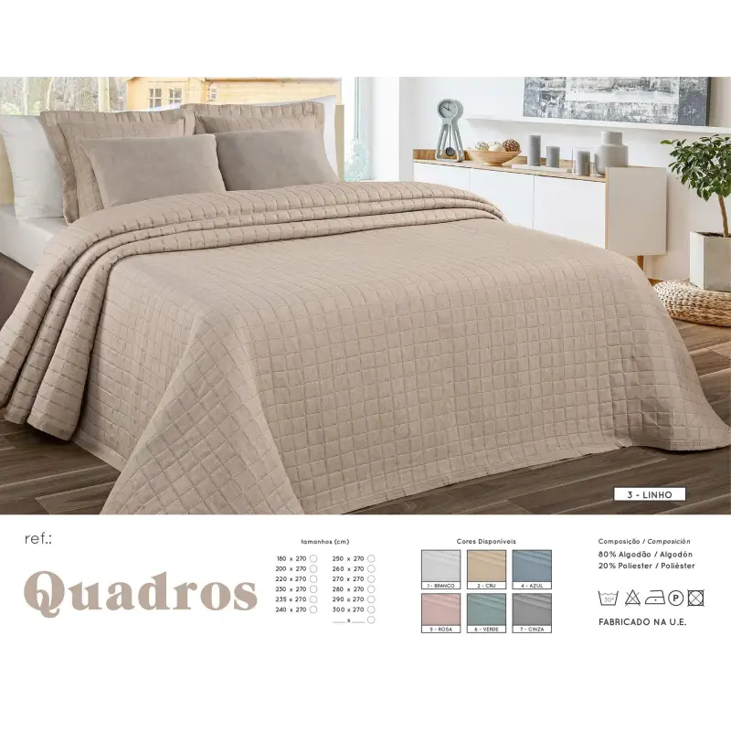 CAPA DE ALMOFADA DONATELLA QUADROS