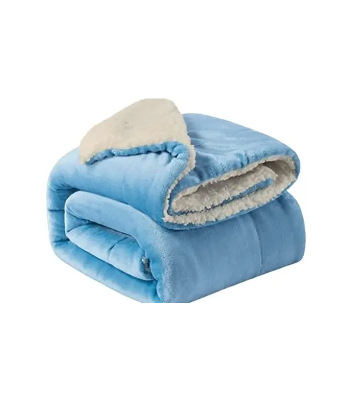 MANTA PLAID TEJIDOS EL MUNDO SHERPA