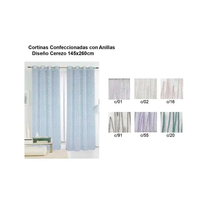 CORTINA TEJIDOS EL MUNDO CHERRY