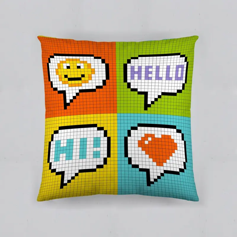 CAPA DE ALMOFADA TEJIDOS EL MUNDO HELLO