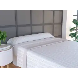 CONJUNTO DE LENÇÓIS TÉRMICOS DE FLANELA ÀS RISCAS