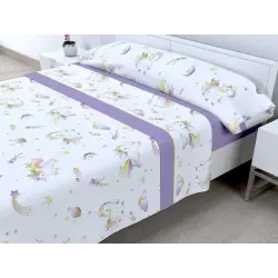 CONJUNTO DE ROUPA DE CAMA TEJIDOS EL MUNDO UNICORN-SILK