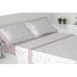 CONJUNTO DE LENÇÓIS TÉRMICOS DE FLANELA AIDA