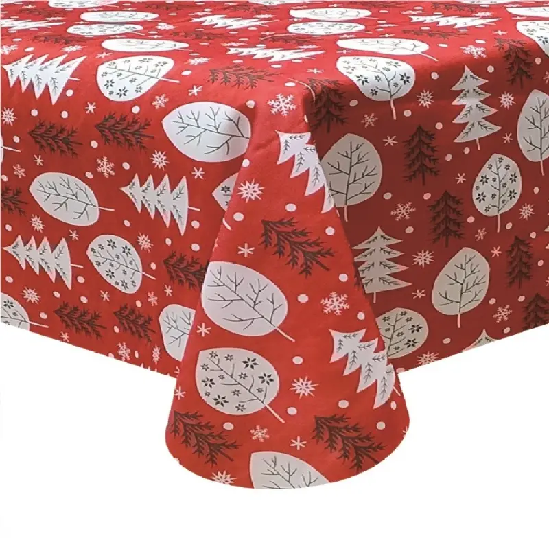 TOALHA DE MESA DE NATAL ABETOS